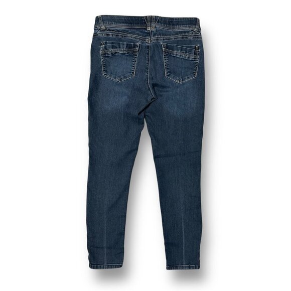 Democracy 10 Blue Ab Technology Jeans Mid Rise Straight Stretch Denim Comfort - Picture 4 of 9